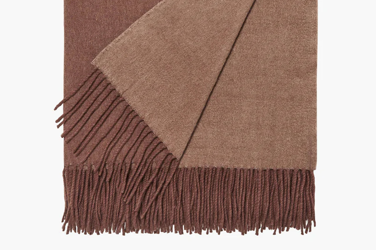 Mix Chestnut/Rye Australian Wool Throw
