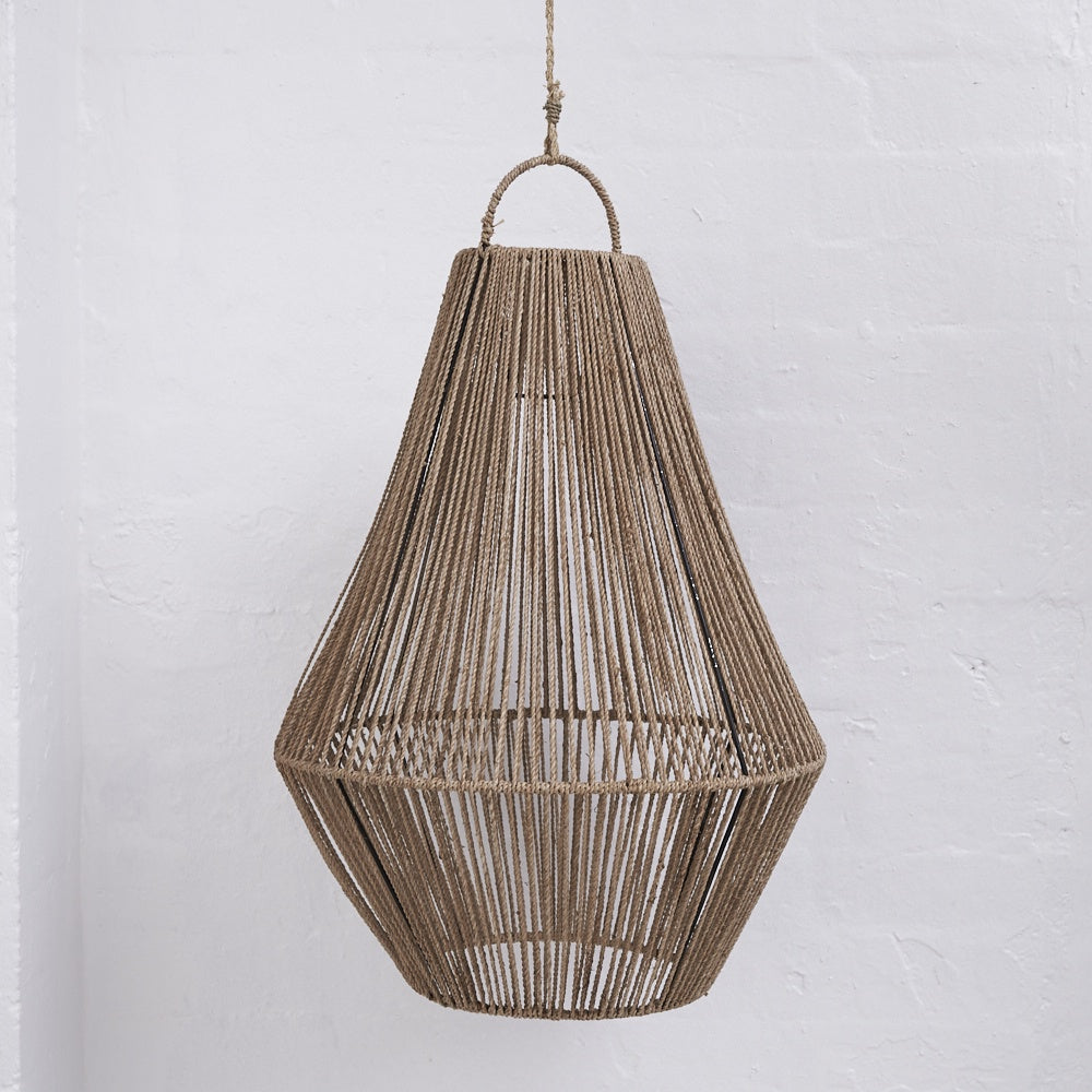 Adi Teardrop Jute Lighting in Natural