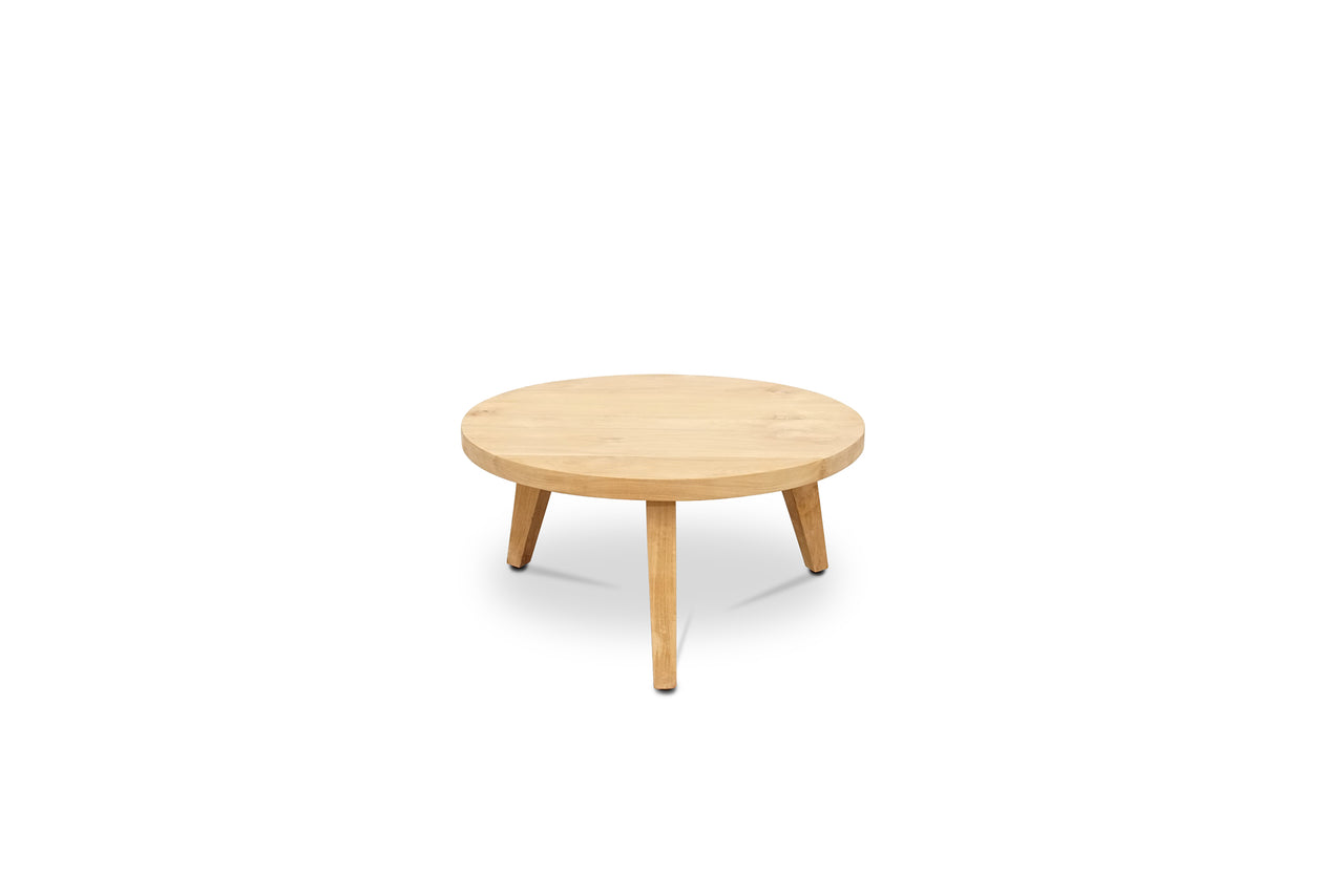 Teak nested round coffee table