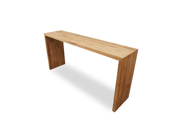 Smooth teak console