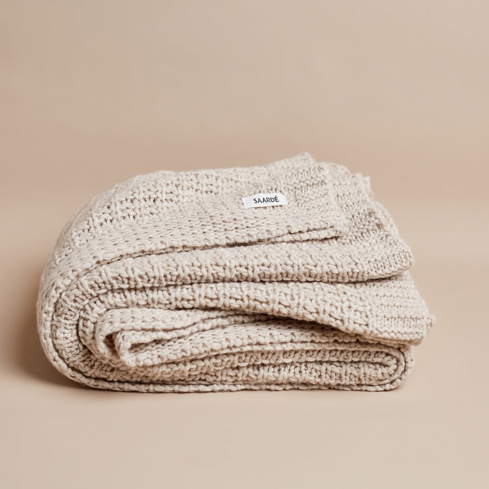 Jasmin Wool Throw Oatmeal