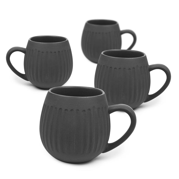 MUG 4PK- BLACK CLAY HUG ME TRIBE