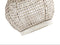 Woven basket with a white base on a white background