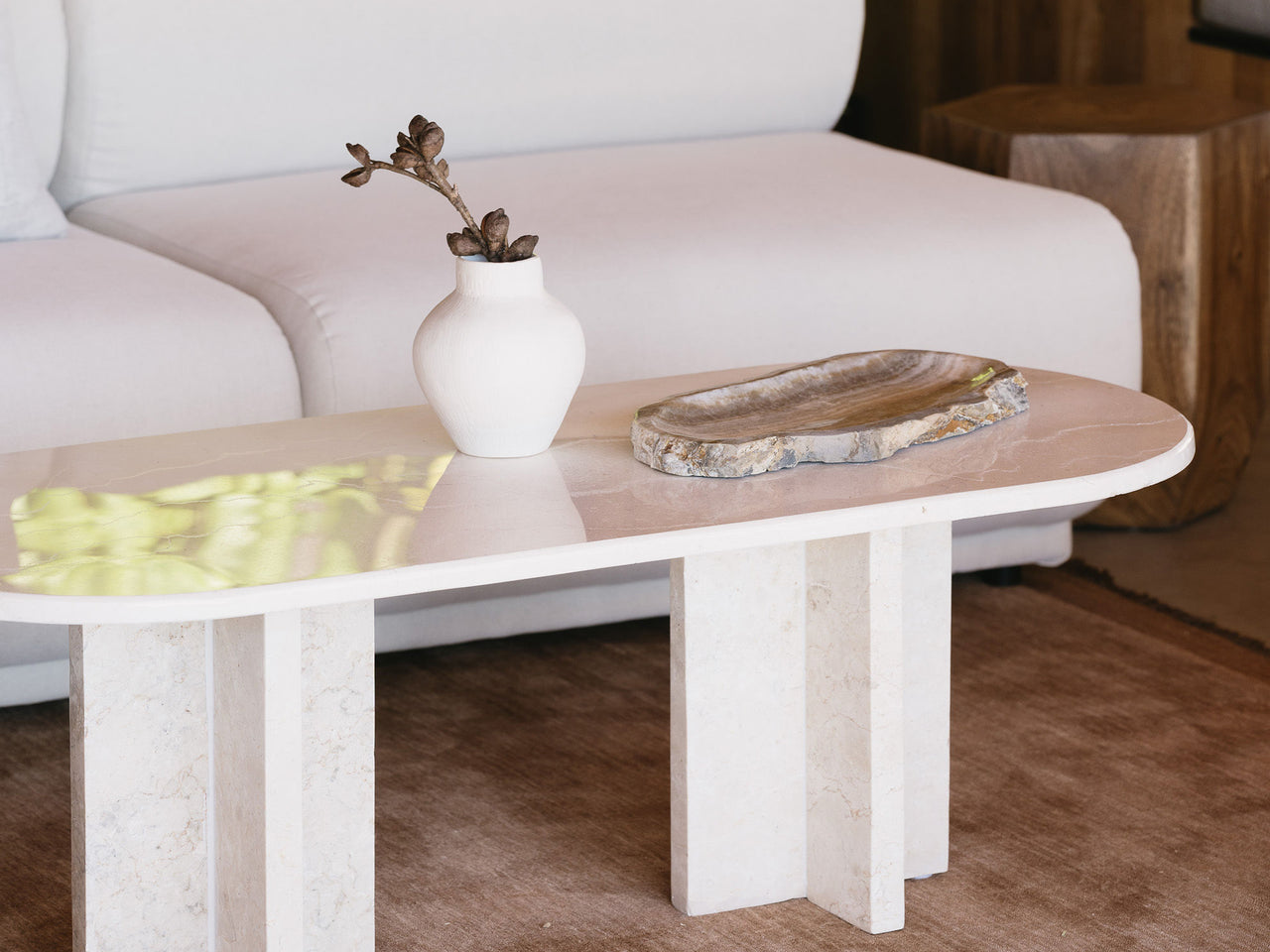 Arya Marble Coffee Table | Oval