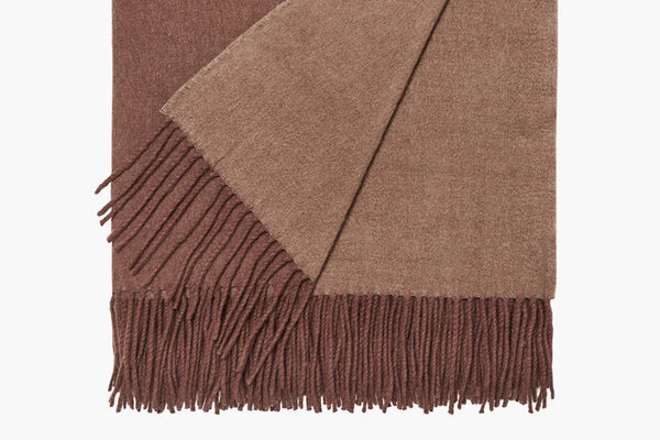 Mix Chestnut/Rye Australian Wool Throw