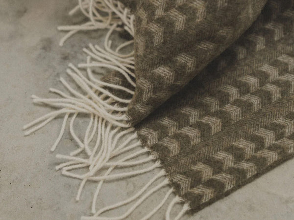 Cashmere Wool Throw | Olive