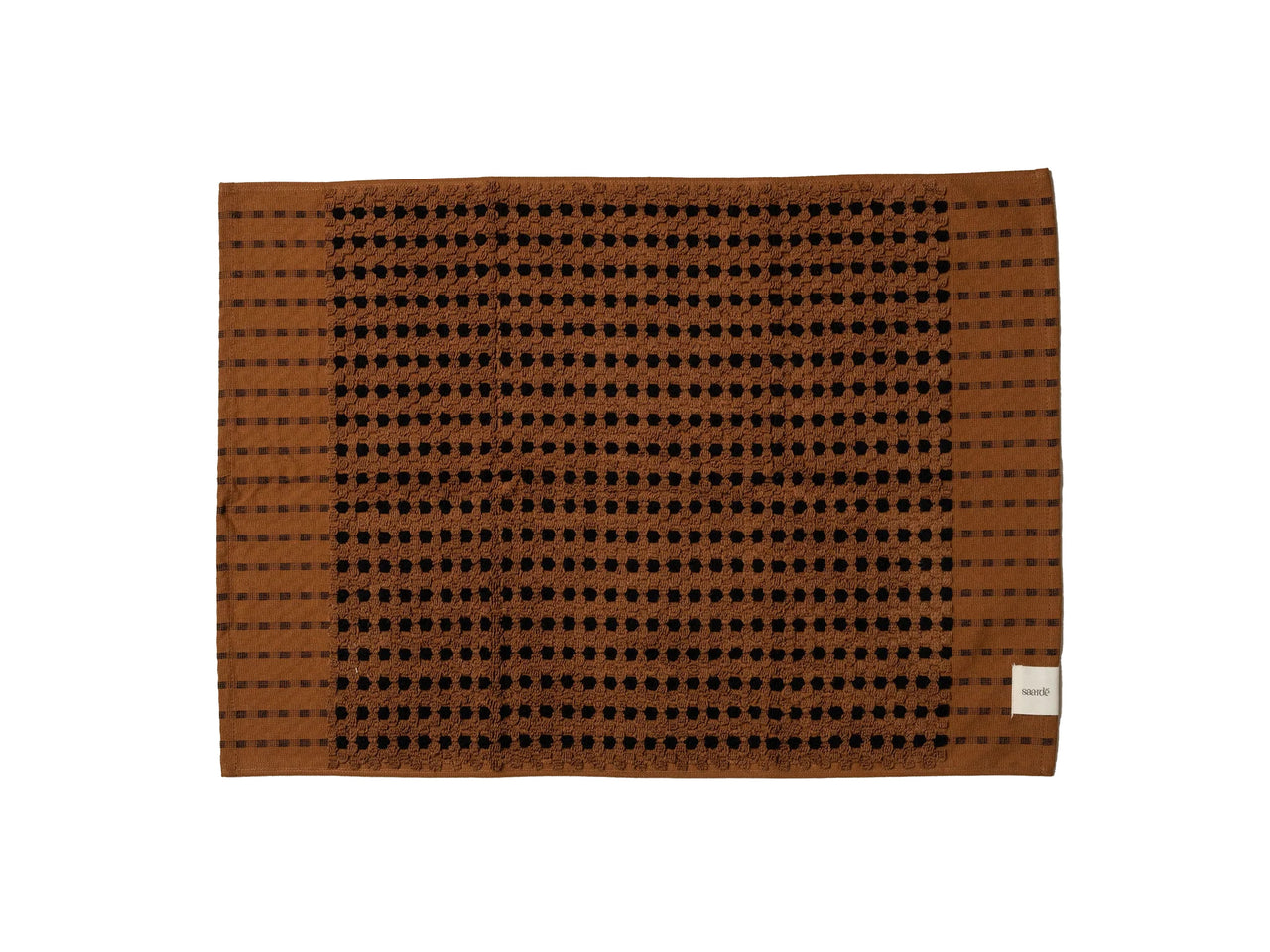 Chickpea Bath Sheet Collection | Chocolate/Black | Bathmat (no tassel)