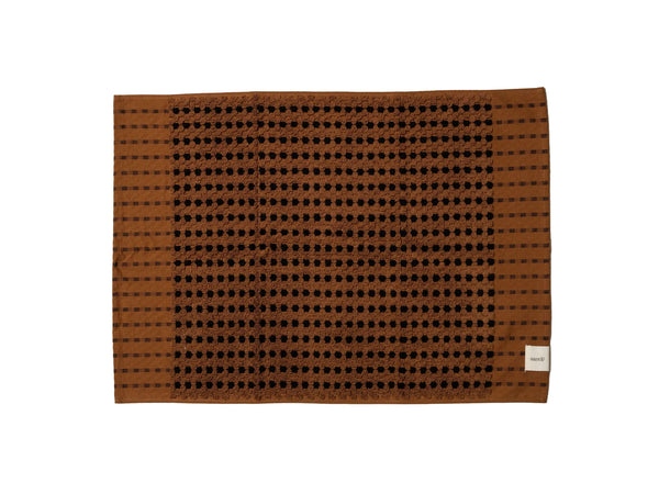Chickpea Bath Sheet Collection | Chocolate/Black | Bathmat (no tassel)