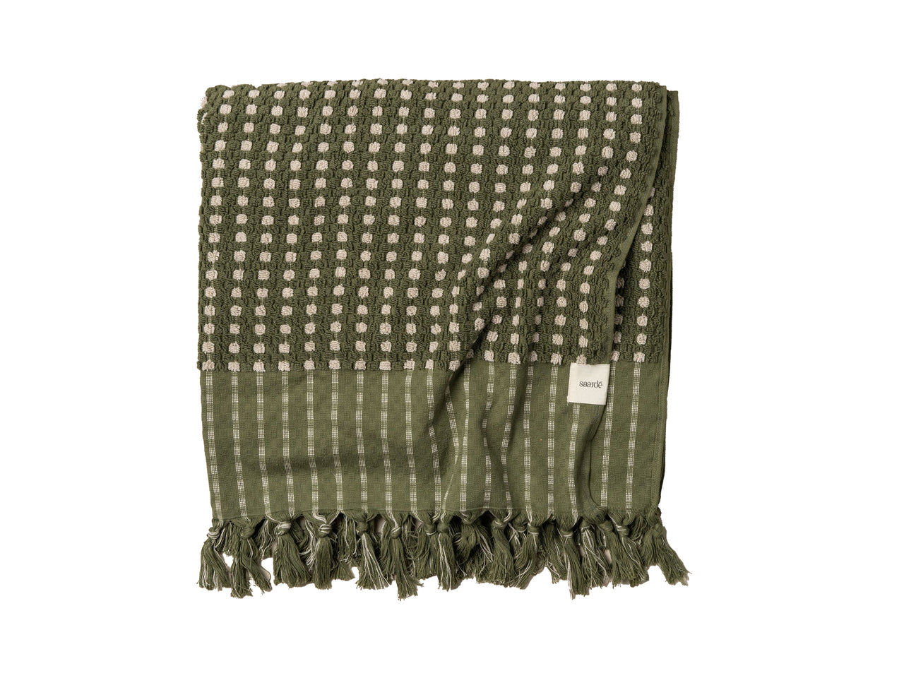 Chickpea Bath Sheet Collection | Olive/Stone | Bath Sheet