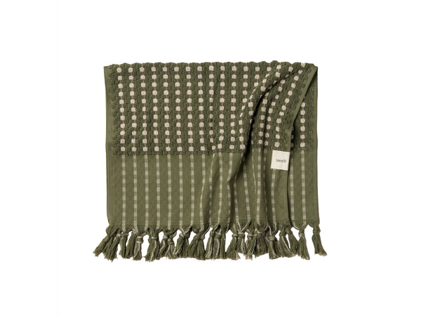 Chickpea Bath Sheet Collection | Olive/Stone | Hand Towel