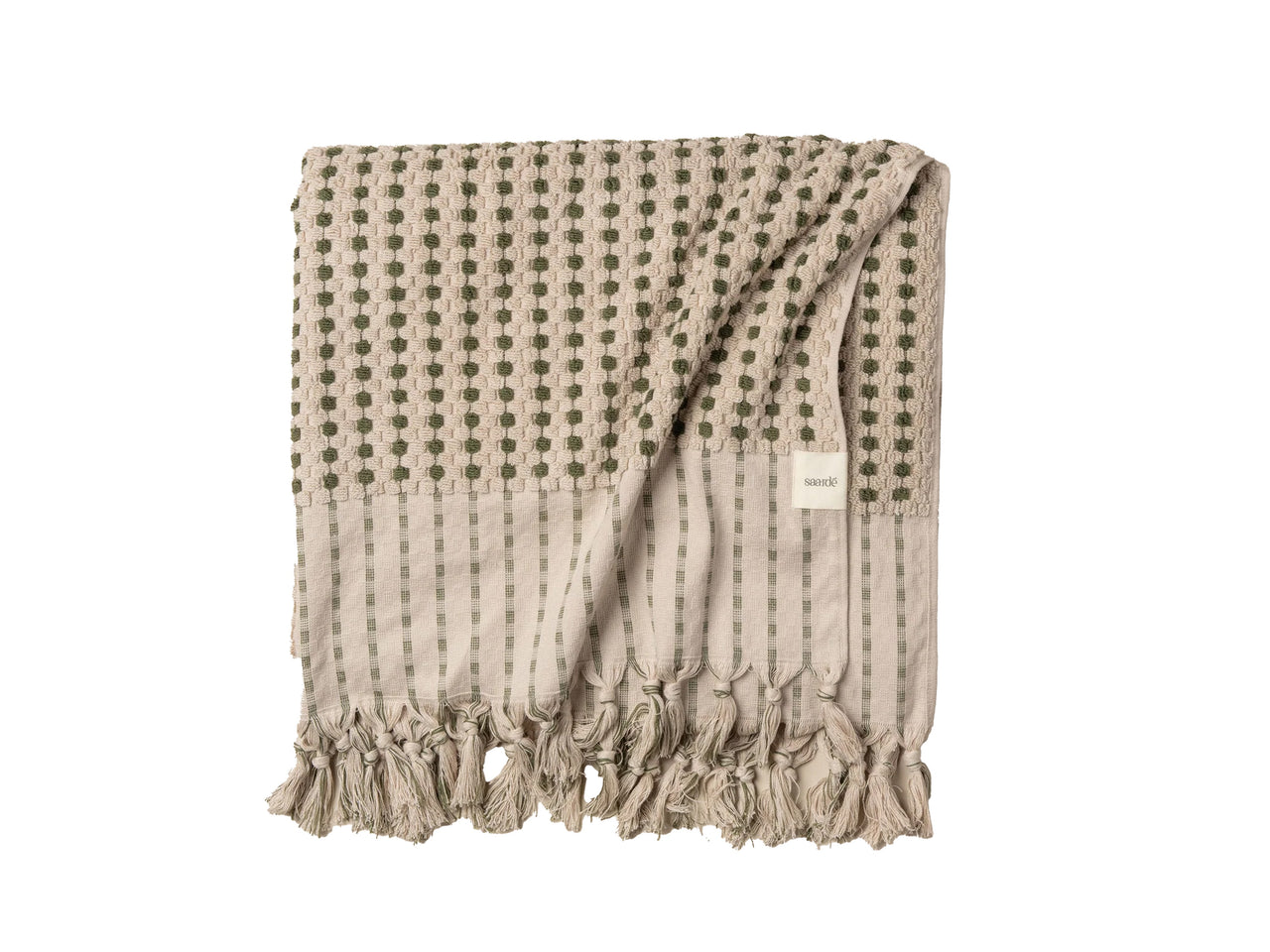 Chickpea Bath Sheet Collection | Stone/Olive | Bath Sheet