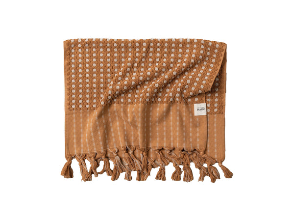 Chickpea Bath Sheet Collection | Terracotta/Stone | Bathmat