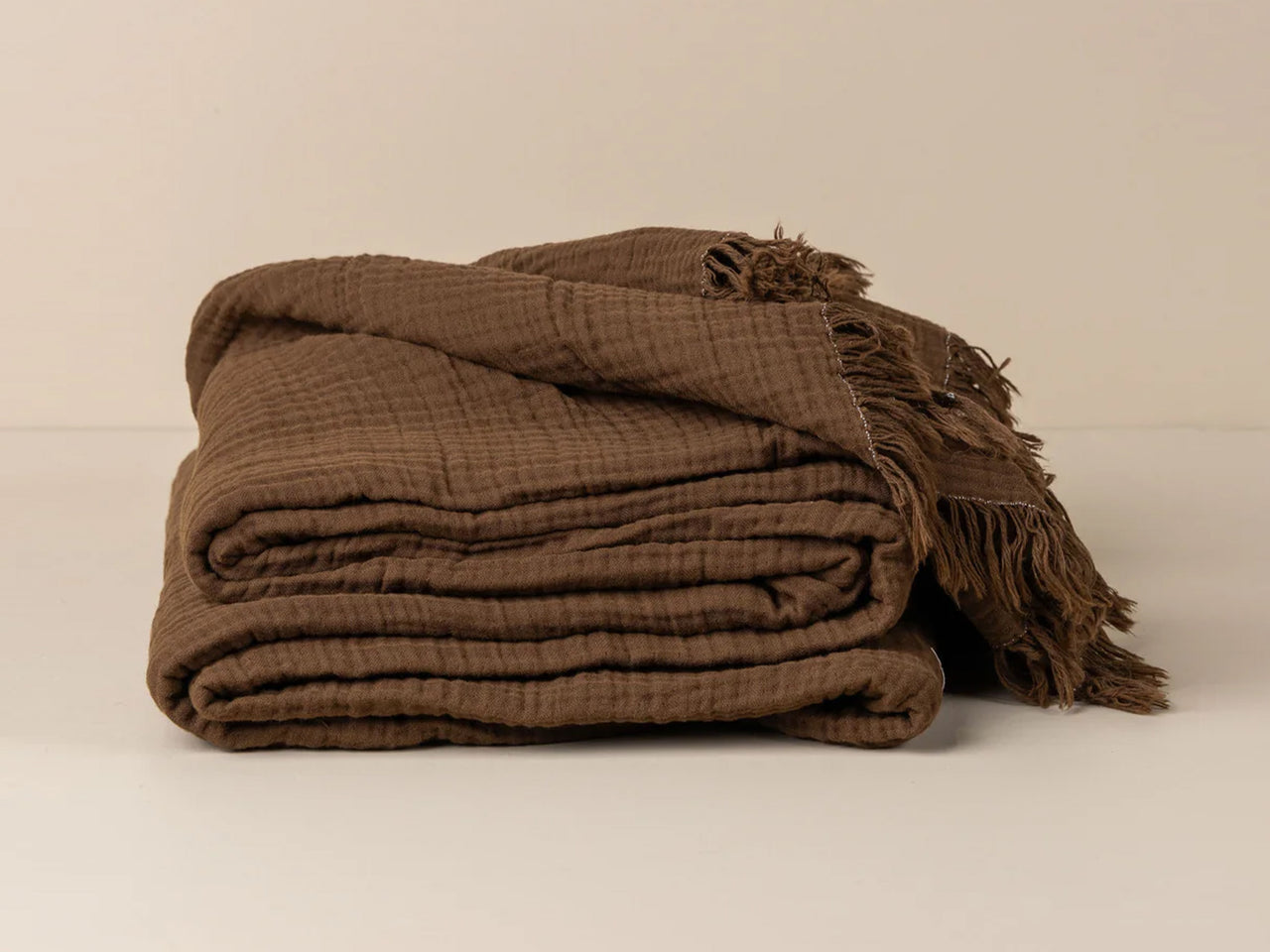 Enes Cotton Bed Cover | Chocolate