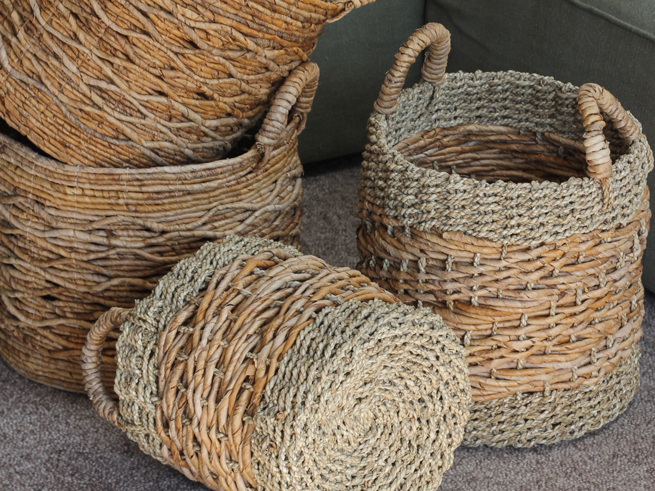 Banana Leaf & Seagrass Basket
