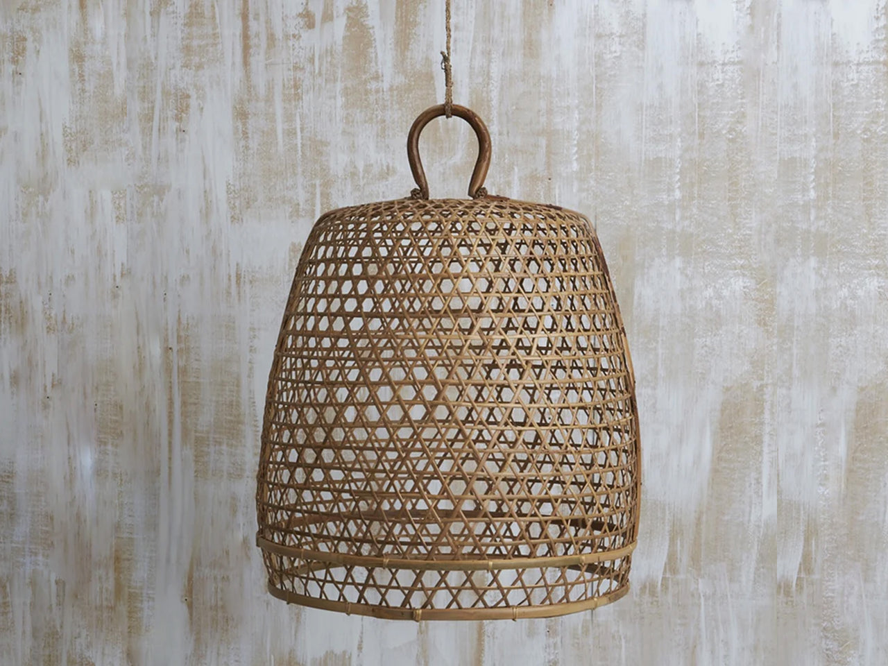 Handwoven Bamboo Natural Lighting with Handle