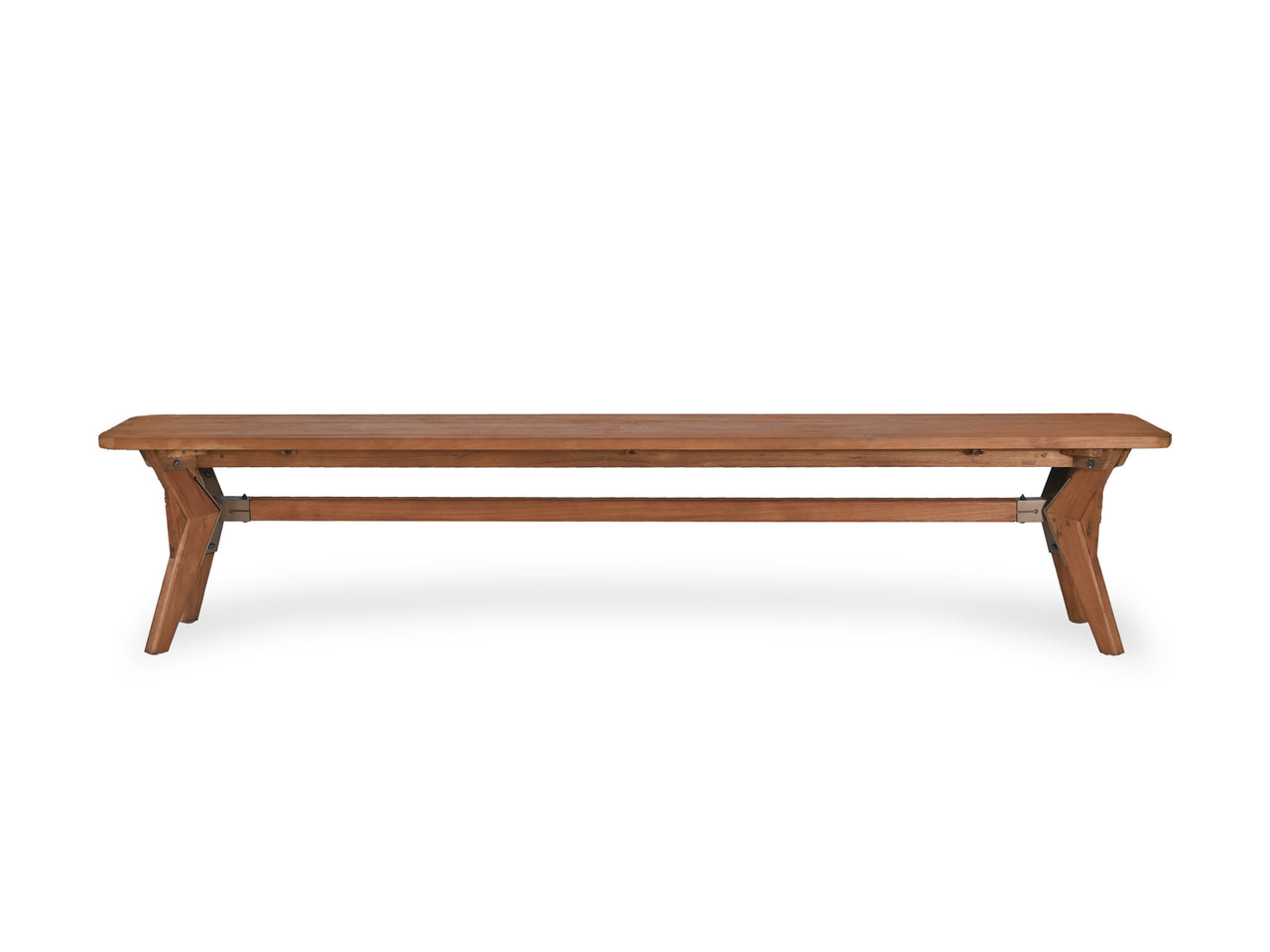 Wooden bench on a white background