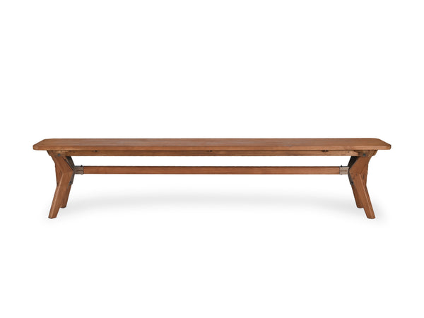 Wooden bench on a white background