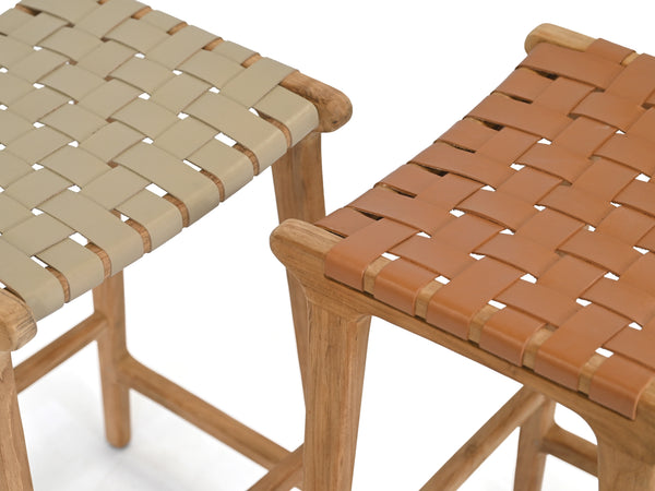 Leather kitchen stool