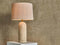 Olsen Travertine Table Lamp with Linen Shade