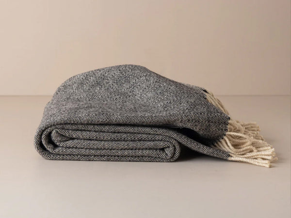 Serra da Estrela Wool Throw | Charcoal