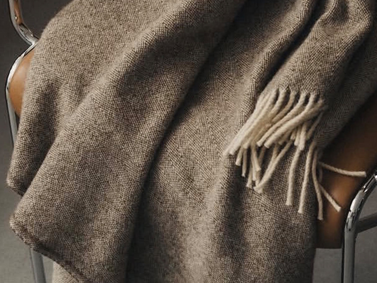 Serra da Estrela Wool Throw | Truffle