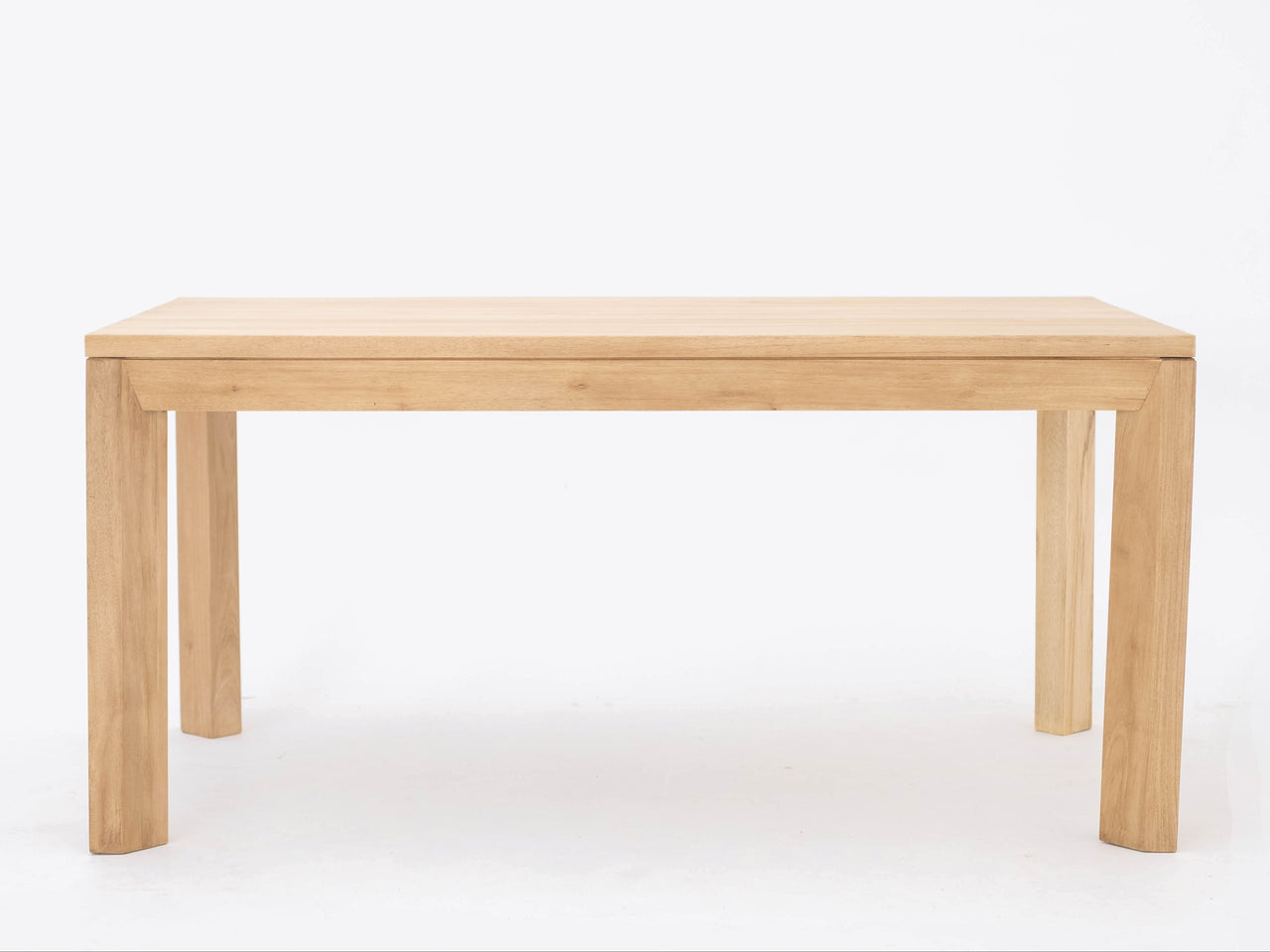 Wooden table on a white background