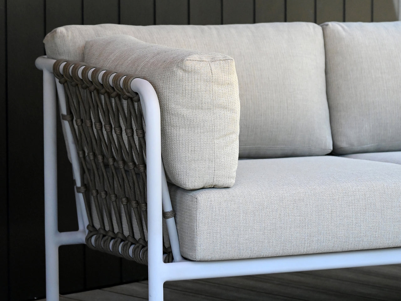 Ezra Outdoor Sofa Ivory